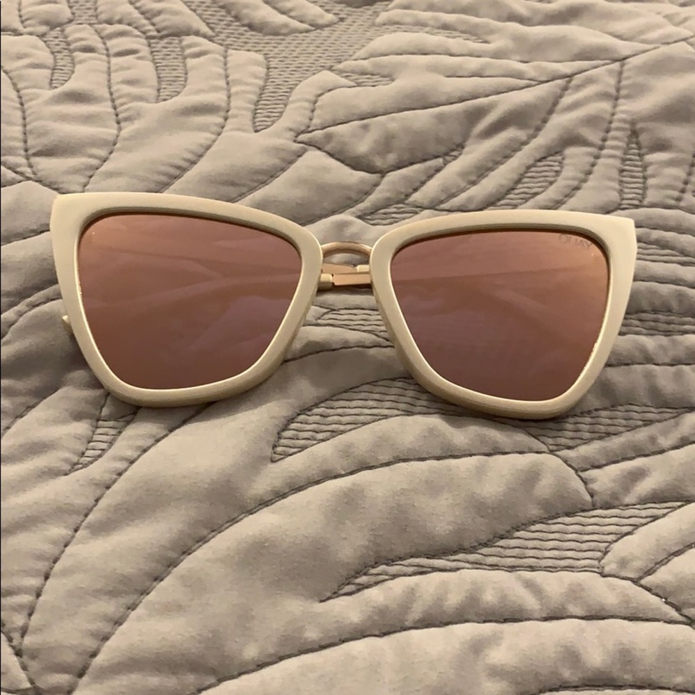 Quay Australia Pearl & Pink Mirrored Sunglasses
